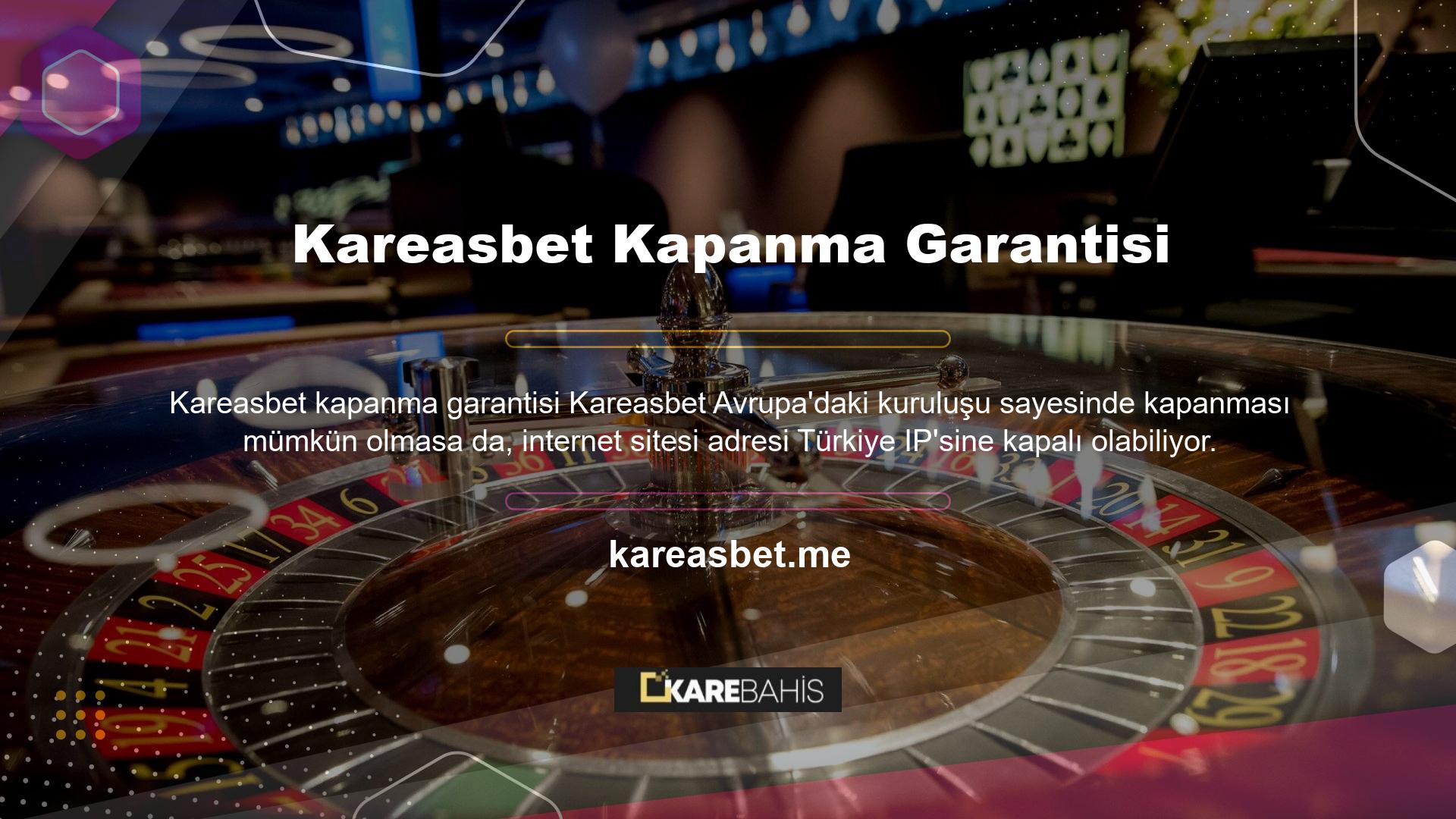 Ancak endişelenmeyin, erişim kısıtlamaları geldiğinde Kareasbet yeni giriş adresiyle anında hizmetinizde olacak